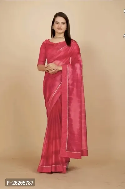 Classic Lycra Saree with Blouse piece For Women