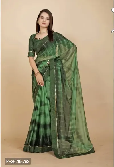 Classic Lycra Saree with Blouse piece For Women