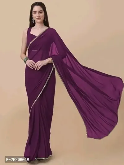 Classic Georgette Saree with Blouse piece For Women-thumb0