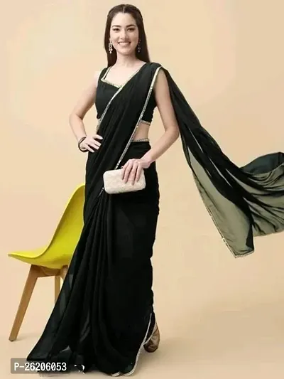 Classic Georgette Saree with Blouse piece For Women