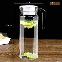 Elegant Glass Jug with Lid, 1.1 Litre-thumb2