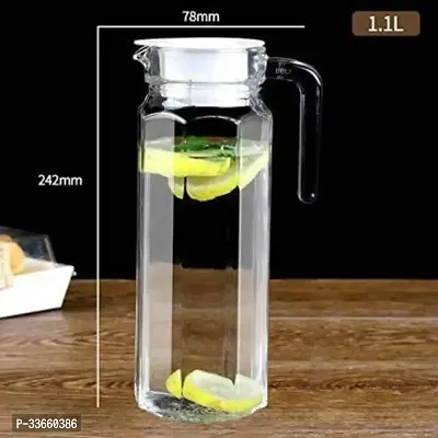 Elegant Glass Jug with Lid, 1.1 Litre-thumb3