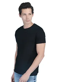 Stylish Cotton Solid Round Neck Tees for Men-thumb3