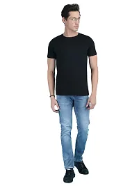 Stylish Cotton Solid Round Neck Tees for Men-thumb4