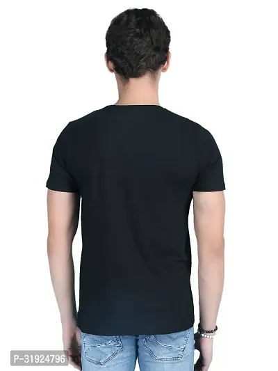 Stylish Cotton Solid Round Neck Tees for Men-thumb2