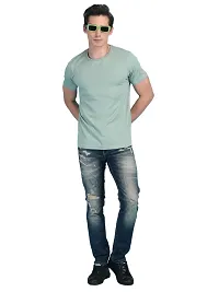 Stylish Cotton Solid Round Neck Tees for Men-thumb3