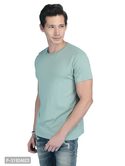 Stylish Cotton Solid Round Neck Tees for Men-thumb5