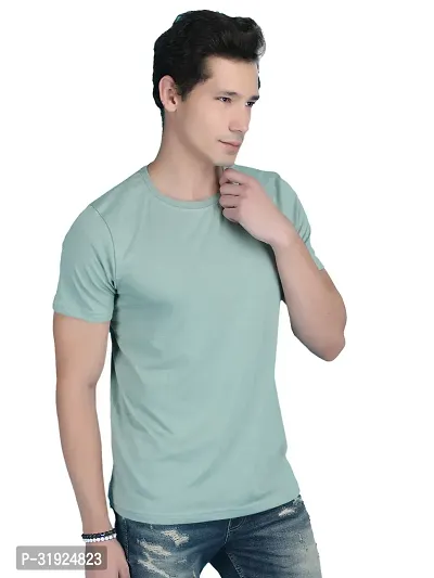 Stylish Cotton Solid Round Neck Tees for Men-thumb2