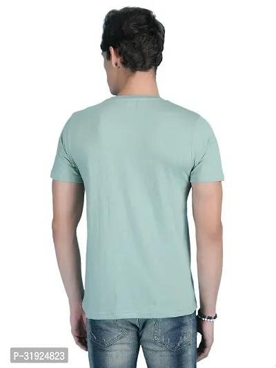 Stylish Cotton Solid Round Neck Tees for Men-thumb3