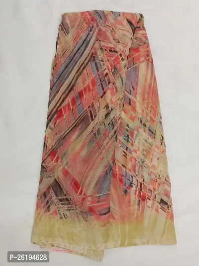 Stylish Georgette Multicoloured Printed Saree with Blouse piece-thumb0