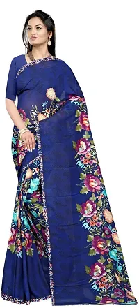 Elegant Multicoloured Chiffon Printed Saree with Blouse piece-thumb3