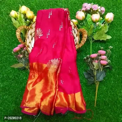 Beautiful Chiffon Self Pattern Saree With Blouse Piece-thumb0