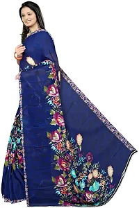 Elegant Multicoloured Chiffon Printed Saree with Blouse piece-thumb2