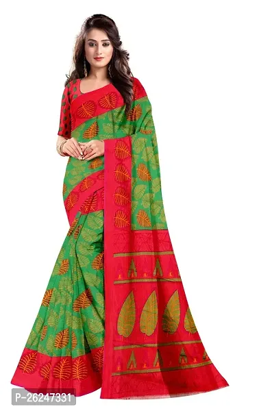 Elegant Multicoloured Chiffon Saree with Blouse piece For Women-thumb0