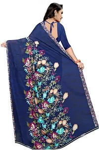 Elegant Multicoloured Chiffon Printed Saree with Blouse piece-thumb1