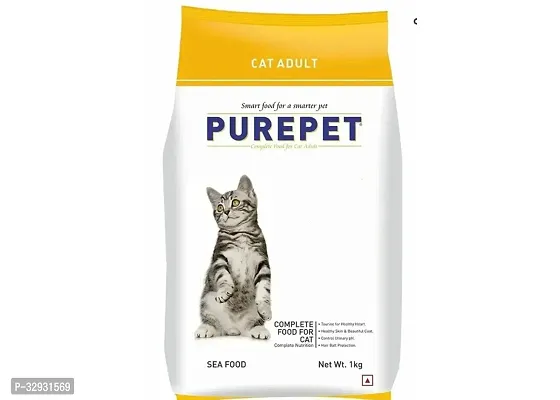 purepet seafood 1kg cat food pouch100 complete nutritional and balanced food for all breeds-thumb0