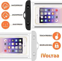 iVoltaa Universal Waterproof Case Pouch Dry Bag for Most Mobiles  Accessories with Lanyard -Black-thumb1