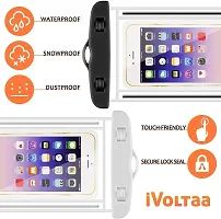 iVoltaa Universal Waterproof Case Pouch Dry Bag for Most Mobiles  Accessories with Lanyard -White-thumb1