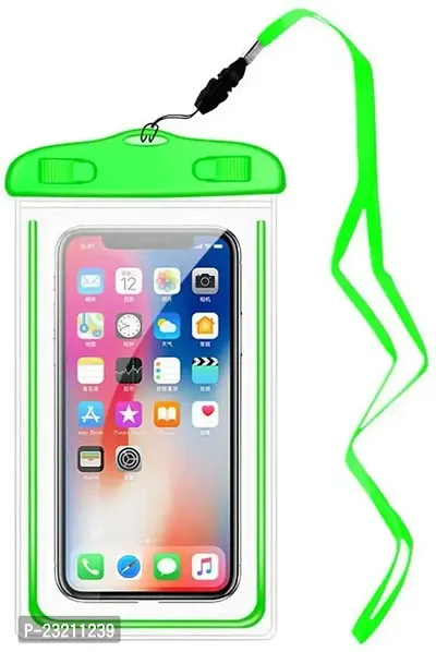 iVoltaa TPU Universal Waterproof Case Pouch Dry Bag For Most Mobiles  Accessories With Lanyard -Green