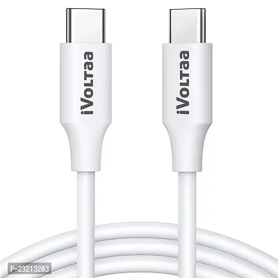 iVoltaa Turbo PD 100W 2m Type-C to Type-C Cable, 480 Mbps Data Sync  Fast Charging Cable for Mobile, Laptop, Macbook  Tablet Charging (20V 5A - 2M / 6.6 Ft Long)