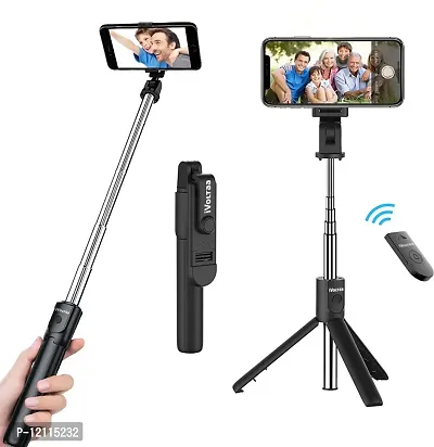 iVoltaa Selfie Stick Tripod with Detachable Wireless Remote, Extendable Selfie Stick with in-Built Tripod for Smartphone-thumb0