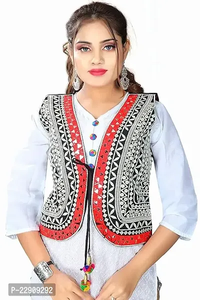 Cotton Embroidered Traditional Rajasthani Design Jackets for Women Every Festival and Occasion-thumb0