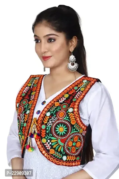 Cotton Regular Fit Embroidered Ethnic Jackets for Women Traditional Jackets - Multicolor