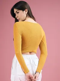 Women Lycra Long Sleeve Crop Top Combo  of 2-thumb1