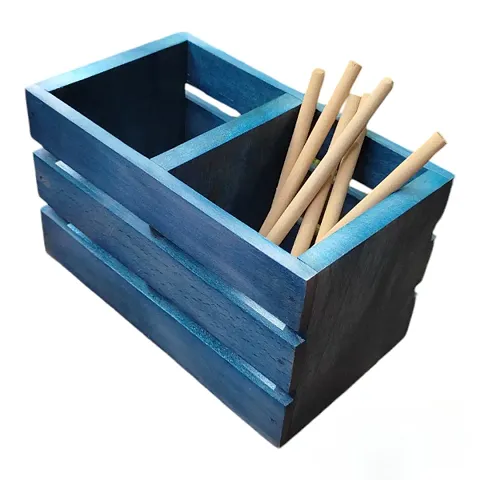 Stylish Wooden Cutlery Holder Case