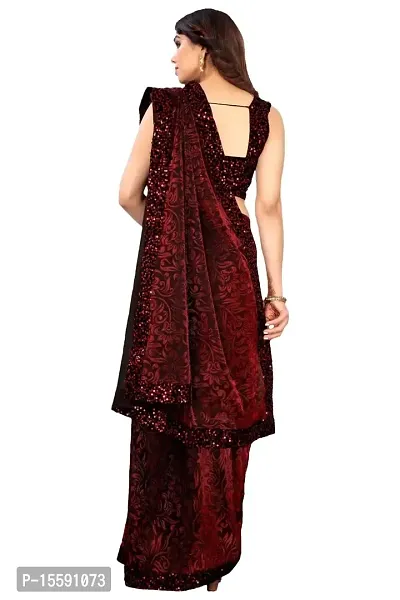 SHRIMAY READY TO WEAR DELTA SAREE (MAROON)-thumb4