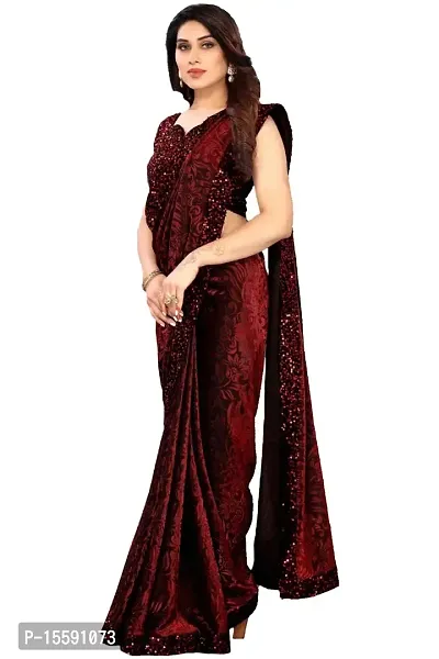 SHRIMAY READY TO WEAR DELTA SAREE (MAROON)-thumb5