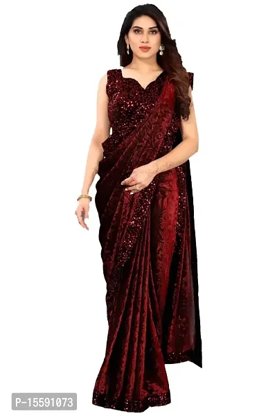 SHRIMAY READY TO WEAR DELTA SAREE (MAROON)