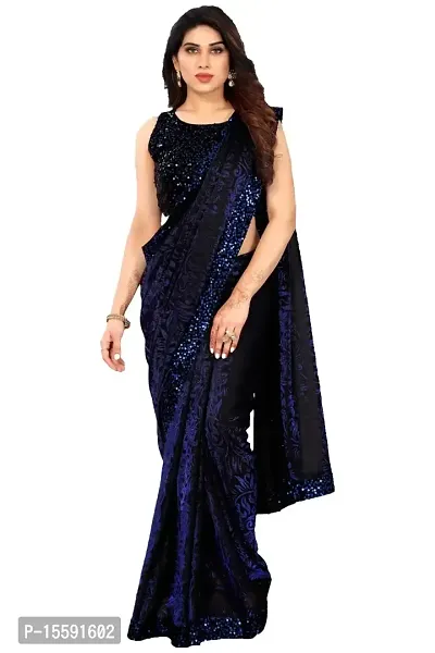 SHRIMAY READY TO WEAR DELTA SAREE (BLUE)-thumb0