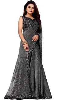 SHRIMAY READY TO WEAR DELTA SAREE (GREY)-thumb3