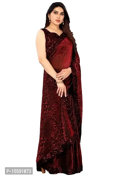 SHRIMAY READY TO WEAR DELTA SAREE (MAROON)-thumb2