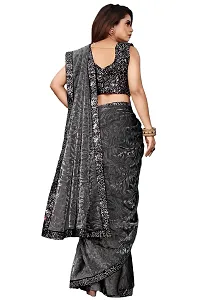 SHRIMAY READY TO WEAR DELTA SAREE (GREY)-thumb1