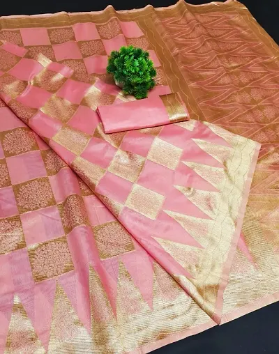 Glamorous Cotton Silk Sarees with Blouse piece