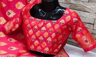 Classic Art Silk Woven Saree with Blouse piece-thumb1