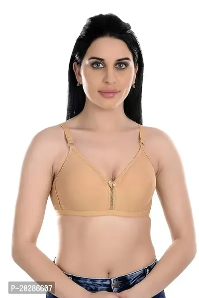 Stylish Beige Cotton Bras For Women