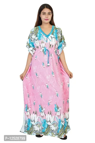 Women Nighty  (Pink, Blue)-thumb0