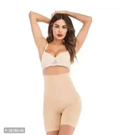 Comfortable Beige Cotton Blend Tummy And Thigh Shaper For Women-thumb0