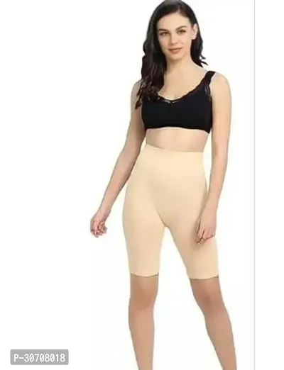 Comfortable Beige Cotton Blend Tummy And Thigh Shaper For Women-thumb0