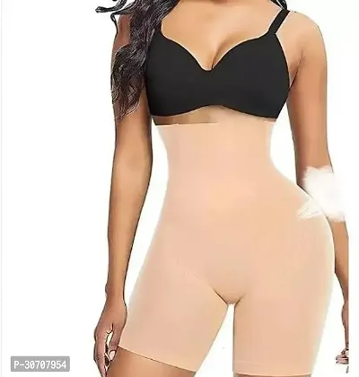 Comfortable Beige Cotton Blend Tummy And Thigh Shaper For Women-thumb0