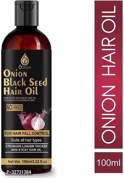 6DROPS Nourish Your Hair with Premium Red Onion Hair Oil 100ml Pcak of 1-thumb0