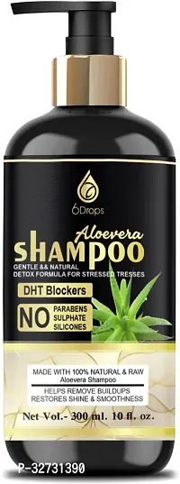 6DROPS Nourish Your Hair with Premium Aloevera Shampoo 300ml Pcak of 1-thumb0