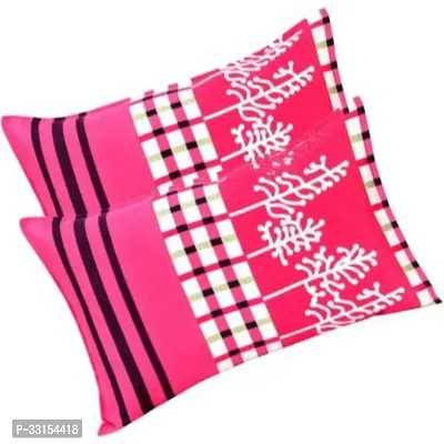 Stylish Pink Polyester Printed Pillow Cover pack Of 2-thumb0