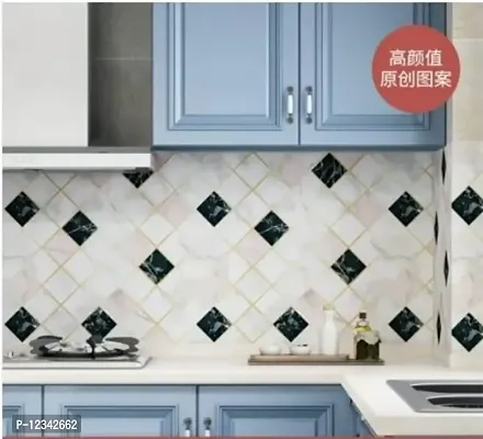 Kitchen Backsplash Wallpaper Peel and Stick Aluminum Foil Contact Paper Self Adhesive Oil-Proof Heat Resistant Wall Sticker for Countertop Drawer Liner Shelf Liner-thumb2