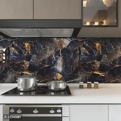 Kitchen Backsplash Wallpaper Peel and Stick Aluminum Foil Contact Paper Self Adhesive Oil-Proof Heat Resistant Wall Sticker for Countertop Drawer Liner Shelf Liner-thumb3