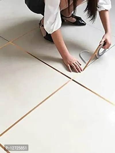 Tile Stickers Waterproof Self-Adhesive Floor Sealing Caulk Strip Border Sticker Wall Seam Sealing Tape Gap Cover DIY Decoration for Living Room Kitchen Bathroom Bedroom-thumb0