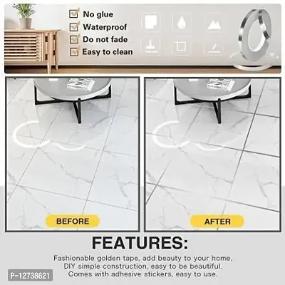 Tile Stickers Waterproof Self-Adhesive Floor Sealing Caulk Strip Border Sticker Wall Seam Sealing Tape Gap Cover DIY Decoration for Living Room Kitchen Bathroom Bedroom-thumb2